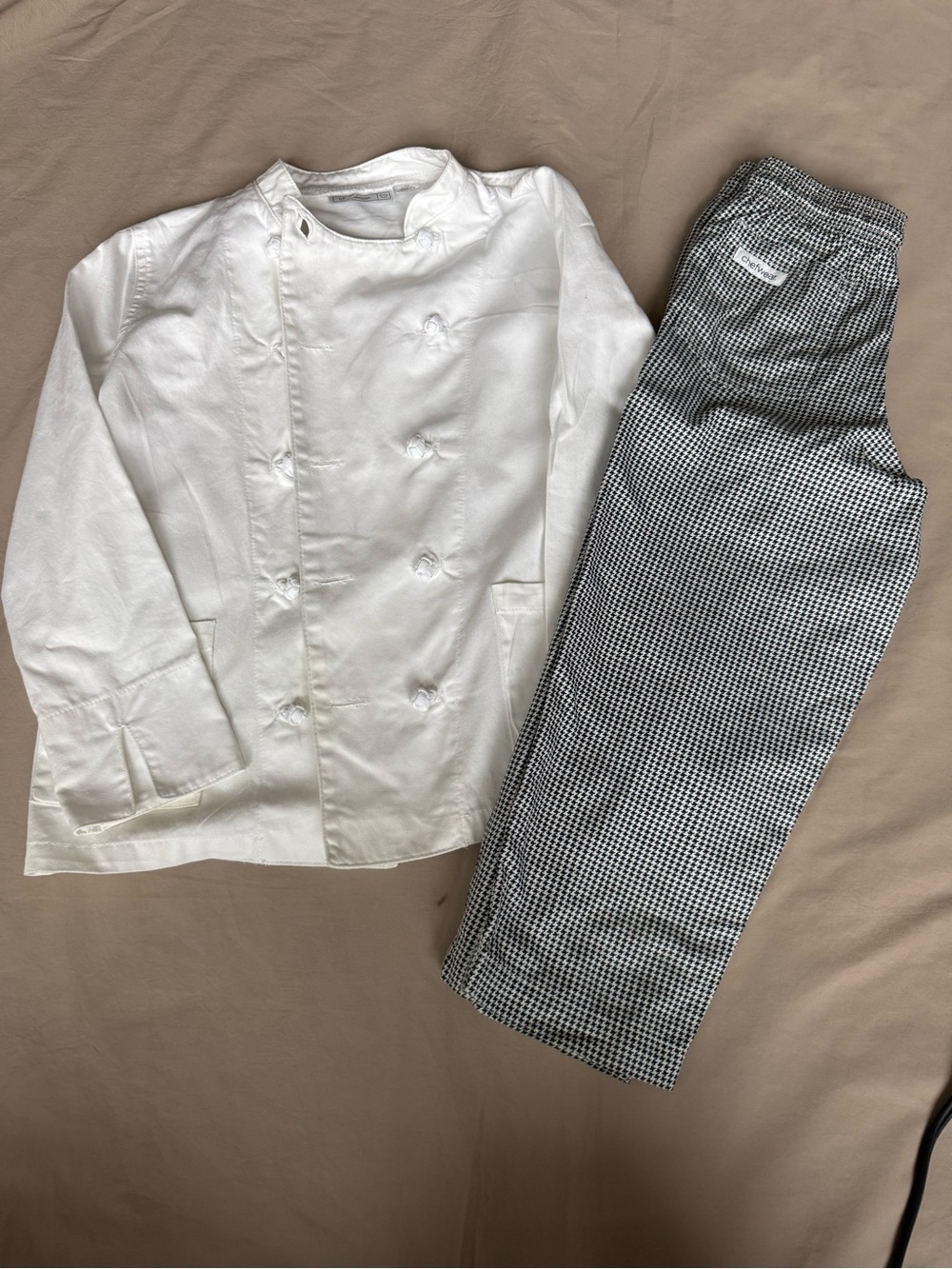 Kids Chefwear Top / Black & White Check Pants